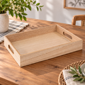Wooden Organizer Tray with Handles