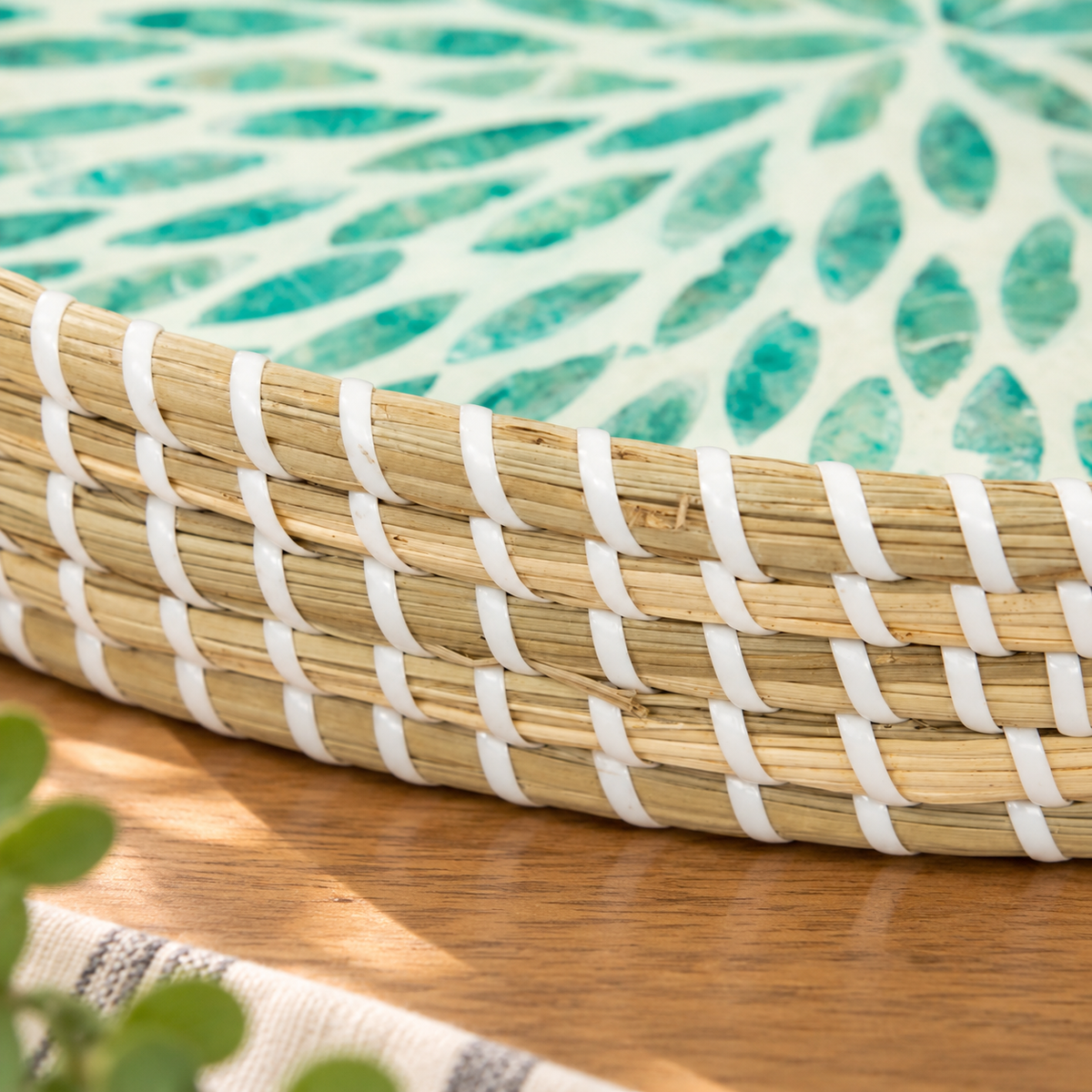 Seagrass Woven Display Tray Set