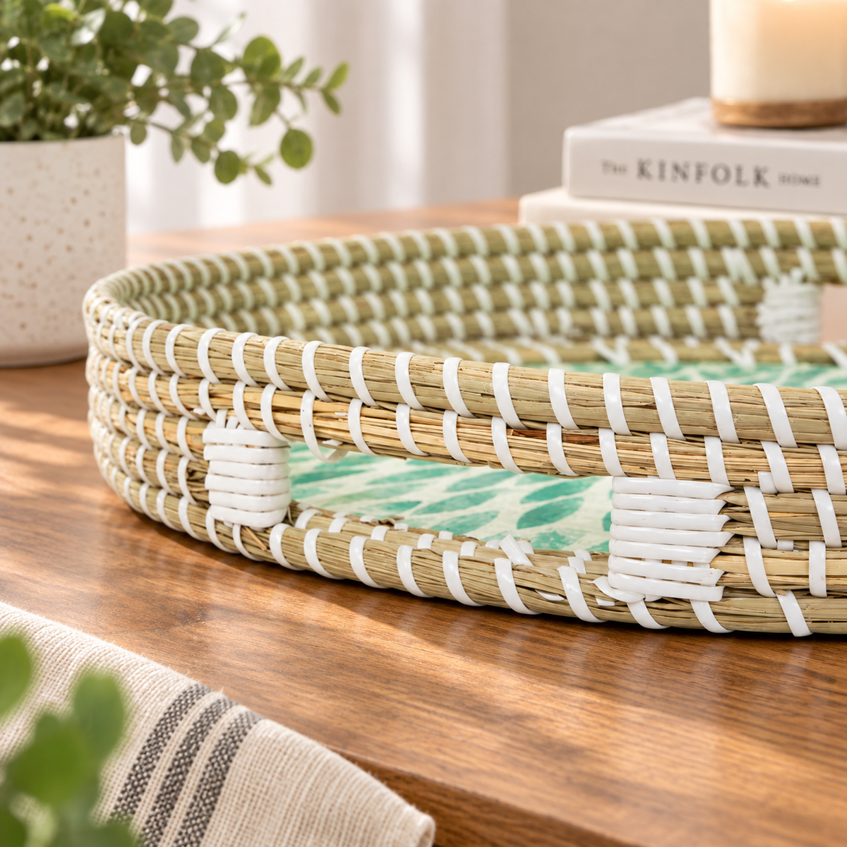 Seagrass Woven Display Tray Set