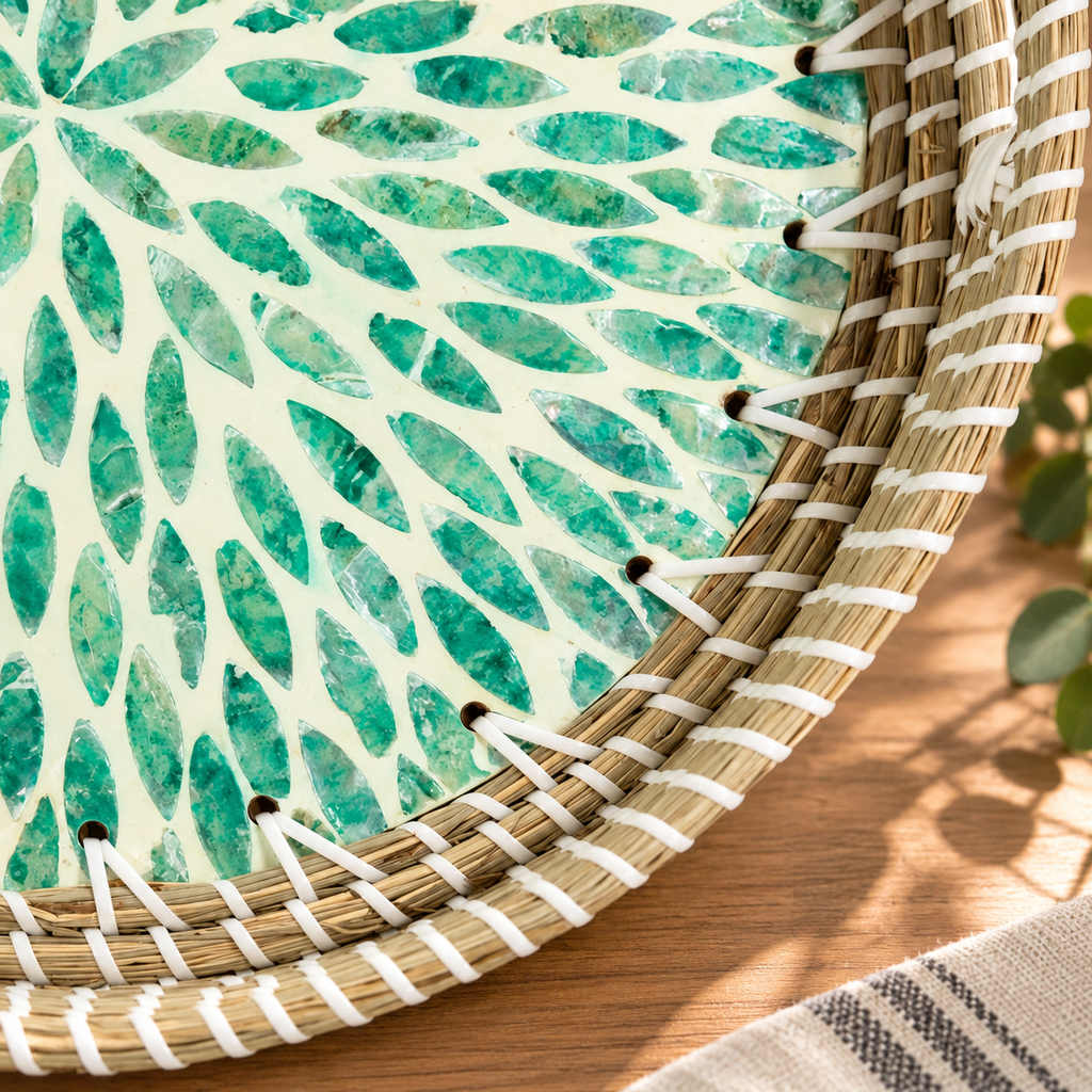 Seagrass Woven Display Tray Set